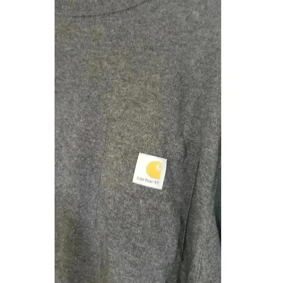 Carhartt Tshirt charcoal gray mens size large tall original fit - Picture 2 of 4